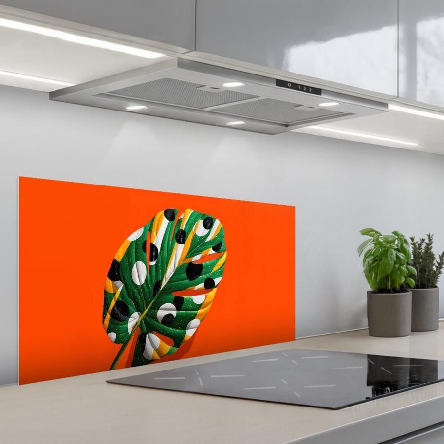 KitchenYeah Spatscherm 80x40 cm Zelfklevende achterwand 3-2 Keuken muurbeschermer Spatwand fornuis