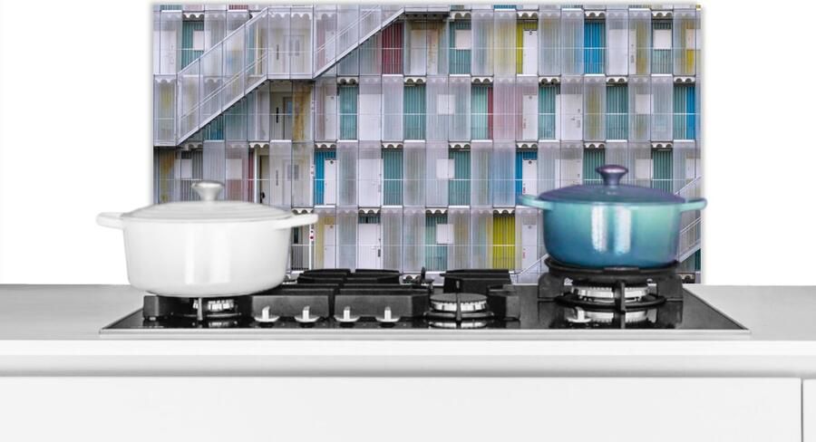 KitchenYeah Spatscherm keuken 80x40 cm Kookplaat achterwand Appartementen Deuren Architectuur Trappen Muurbeschermer Spatwand fornuis Hoogwaardig aluminium