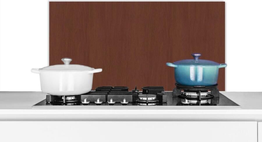 KitchenYeah Spatscherm keuken 90x45 cm Kookplaat achterwand Hout Plank Abstract Patronen Muurbeschermer Spatwand fornuis Hoogwaardig aluminium