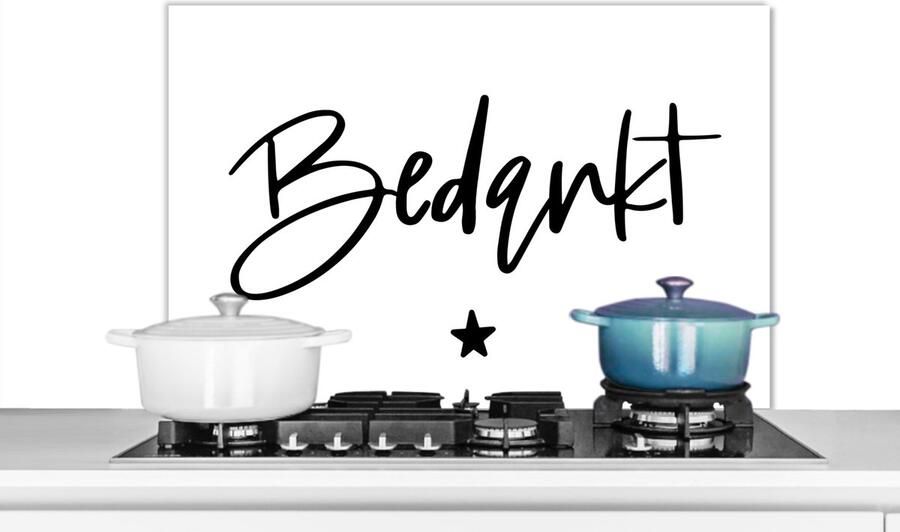 KitchenYeah Spatscherm keuken 80x55 cm Kookplaat achterwand Bedankt Quotes Collega Spreuken Muurbeschermer Spatwand fornuis Hoogwaardig aluminium