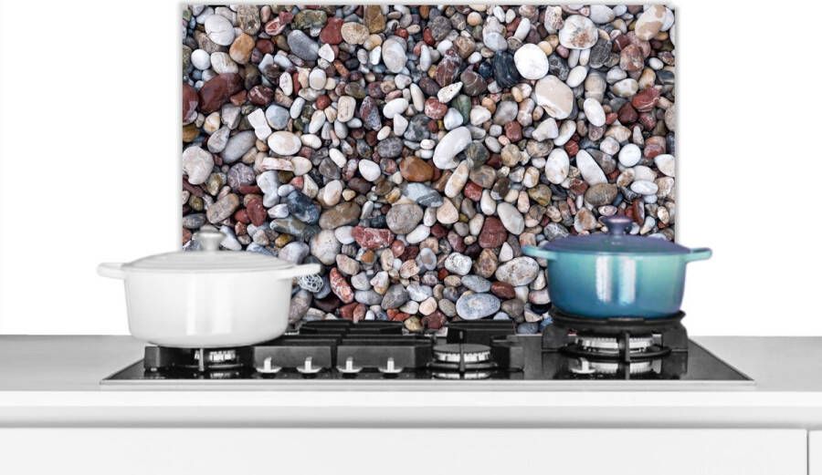 KitchenYeah Spatscherm Grind Natuursteen Spatwand Stenen Koken Keuken achterwand 60x40 cm