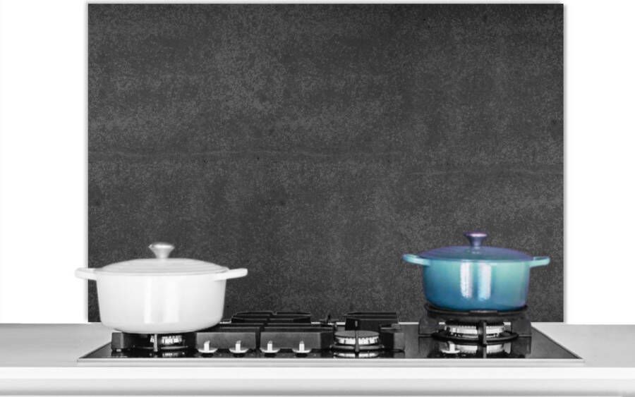 KitchenYeah Spatscherm keuken 100x65 cm Kookplaat achterwand Beton Vintage Grijs Textuur Muurbeschermer Spatwand fornuis Hoogwaardig aluminium