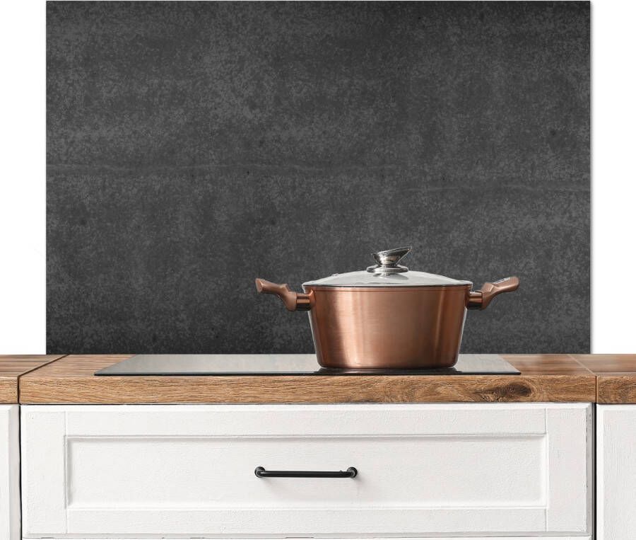 KitchenYeah Spatscherm keuken 100x65 cm Kookplaat achterwand Beton Vintage Grijs Textuur Muurbeschermer Spatwand fornuis Hoogwaardig aluminium