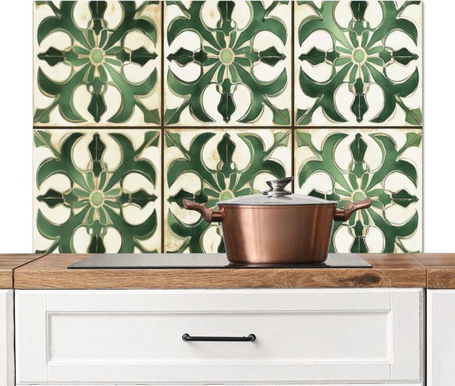 KitchenYeah Spatscherm keuken 100x65 cm Kookplaat achterwand Interieur Keramiek Decoratie Spaans Muurbeschermer Spatwand fornuis Hoogwaardig aluminium