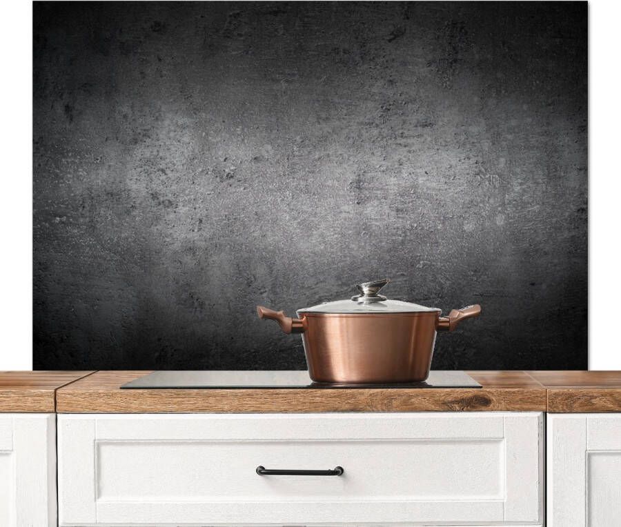 KitchenYeah Spatscherm keuken 120x80 cm Kookplaat achterwand Beton Grijs Retro Cement Textuur Muurbeschermer Spatwand fornuis Hoogwaardig aluminium
