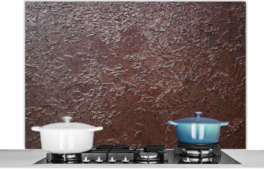 KitchenYeah Spatscherm keuken 120x80 cm Kookplaat achterwand Roest Industrieel Metaal Muurbeschermer Spatwand fornuis Hoogwaardig aluminium