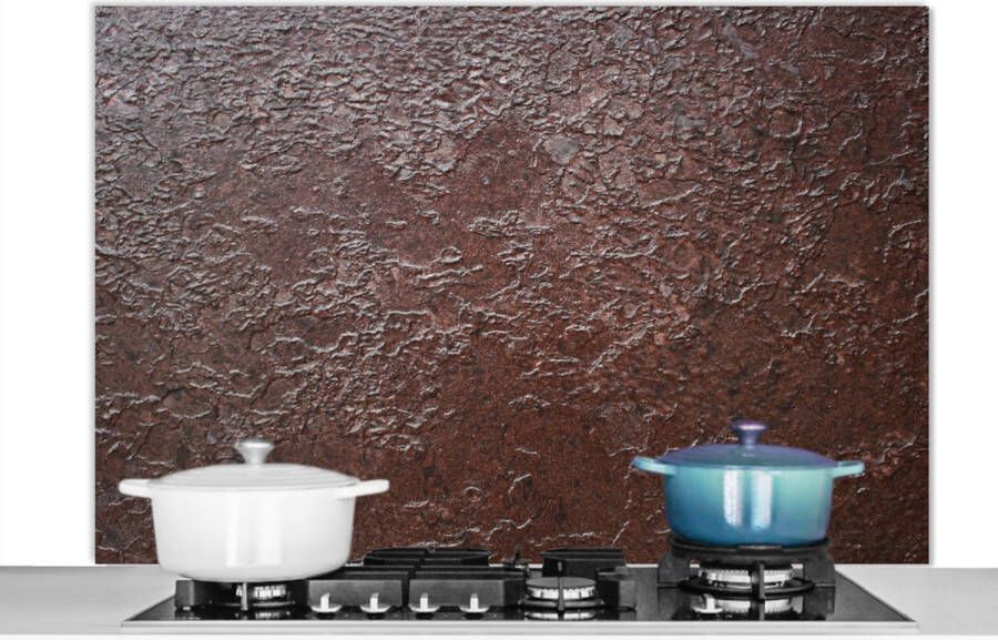 KitchenYeah Spatscherm keuken 120x80 cm Kookplaat achterwand Roest Industrieel Metaal Muurbeschermer Spatwand fornuis Hoogwaardig aluminium