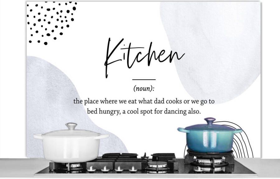 KitchenYeah Spatscherm keuken 120x80 cm Kookplaat achterwand Spreuken Kitchen Papa Quotes Keuken definitie Muurbeschermer Spatwand fornuis Hoogwaardig aluminium