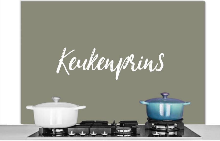 KitchenYeah Spatscherm keuken 120x80 cm Kookplaat achterwand Spreuken Quotes Keukenprins Mannen Muurbeschermer Spatwand fornuis Hoogwaardig aluminium