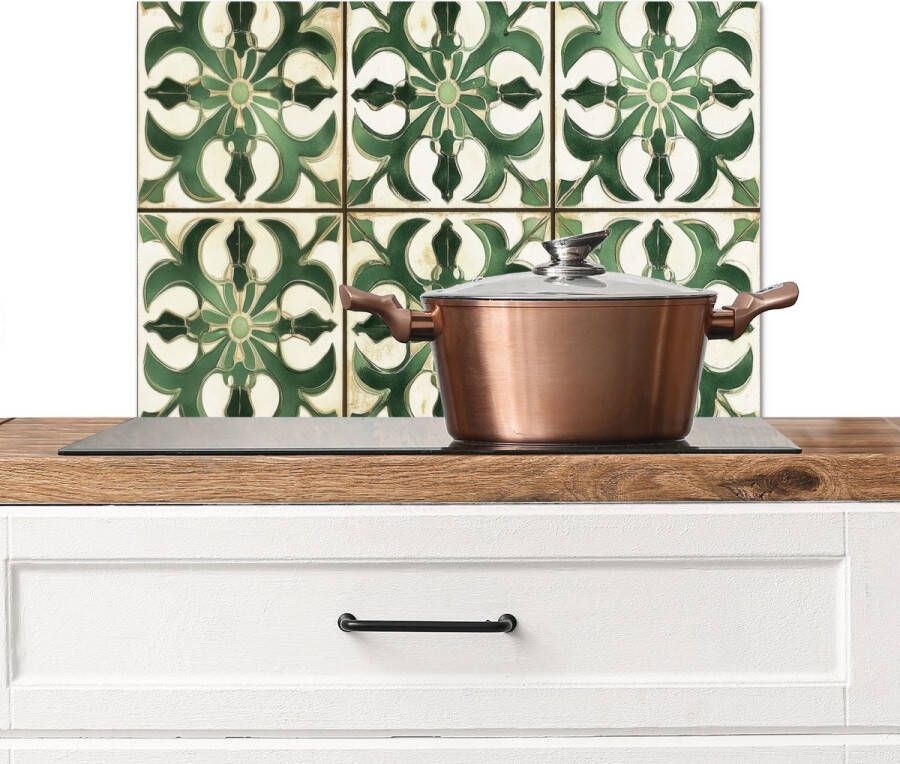 KitchenYeah Spatscherm keuken 60x40 cm Kookplaat achterwand Interieur Keramiek Decoratie Spaans Muurbeschermer Spatwand fornuis Hoogwaardig aluminium