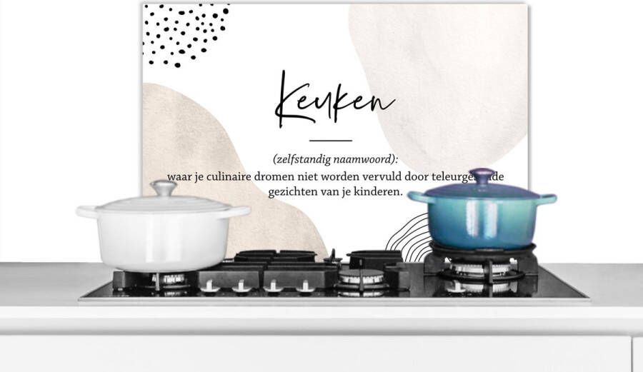 KitchenYeah Spatscherm keuken 60x40 cm Kookplaat achterwand Keuken Quotes Spreuken Keuken definitie Woordenboek Opa Muurbeschermer Spatwand fornuis Hoogwaardig aluminium