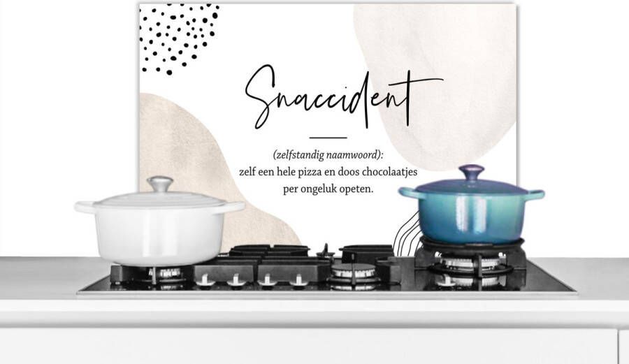 KitchenYeah Spatscherm keuken 60x40 cm Kookplaat achterwand Quotes Snaccident definitie Spreuken Snaccident Woordenboek Muurbeschermer Spatwand fornuis Hoogwaardig aluminium