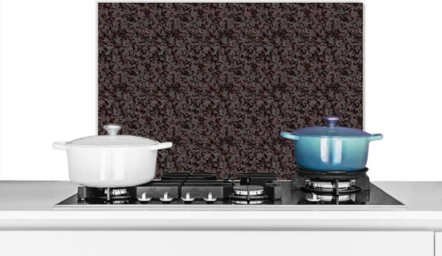 KitchenYeah Spatscherm keuken 60x40 cm Kookplaat achterwand Steen Patroon Graniet print Muurbeschermer Spatwand fornuis Hoogwaardig aluminium