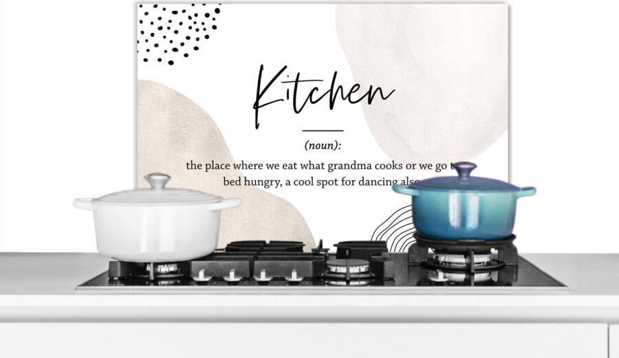 KitchenYeah Spatscherm keuken 70x50 cm Kookplaat achterwand Keuken definitie Kitchen Quotes Spreuken Woordenboek Muurbeschermer Spatwand fornuis Hoogwaardig aluminium