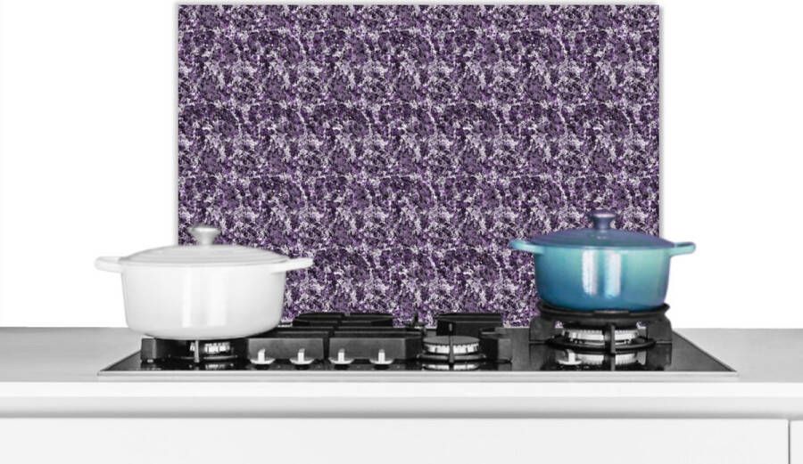 KitchenYeah Spatscherm keuken 70x50 cm Kookplaat achterwand Patroon Graniet print Structuur Muurbeschermer Spatwand fornuis Hoogwaardig aluminium
