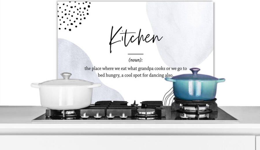 KitchenYeah Spatscherm keuken 70x50 cm Kookplaat achterwand Spreuken Quotes Kitchen Keuken definitie Woordenboek Muurbeschermer Spatwand fornuis Hoogwaardig aluminium