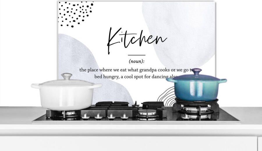 KitchenYeah Spatscherm keuken 70x50 cm Kookplaat achterwand Spreuken Quotes Kitchen Keuken definitie Woordenboek Muurbeschermer Spatwand fornuis Hoogwaardig aluminium
