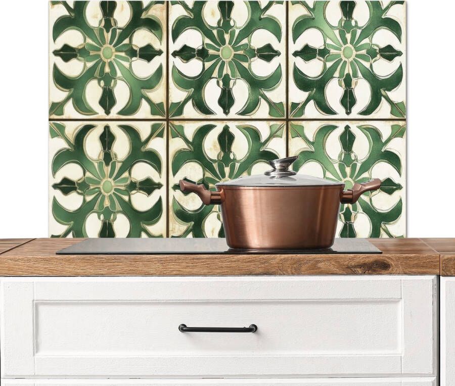 KitchenYeah Spatscherm keuken 80x55 cm Kookplaat achterwand Interieur Keramiek Decoratie Spaans Muurbeschermer Spatwand fornuis Hoogwaardig aluminium