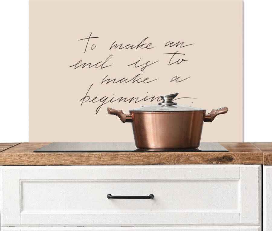 KitchenYeah Spatscherm keuken 80x55 cm Kookplaat achterwand Quote Pastel Spreuk Tekst Muurbeschermer Spatwand fornuis Hoogwaardig aluminium