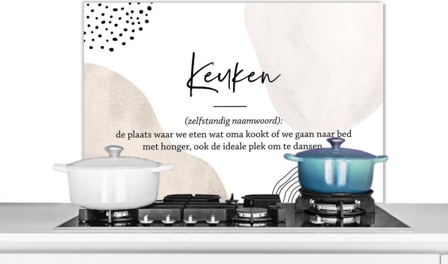 KitchenYeah Spatscherm keuken 90x60 cm Kookplaat achterwand Keuken Vader Spreuken Keuken definitie Quotes Woordenboek Muurbeschermer Spatwand fornuis Hoogwaardig aluminium