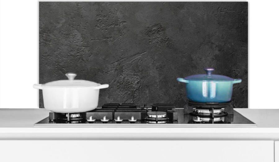 KitchenYeah Spatscherm keuken Beton print Industrieel Grijs Spatwand Kookplaat achterwand 100x50 cm Aluminium