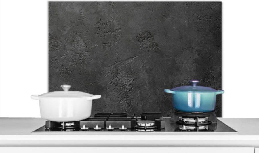 KitchenYeah Spatscherm keuken Beton print Industrieel Grijs Spatwand Kookplaat achterwand 90x60 cm Aluminium - Foto 1