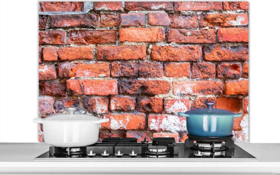 KitchenYeah Spatscherm Metselen Spatwand- Muur Koken Baksteen Keuken achterwand 100x65 cm