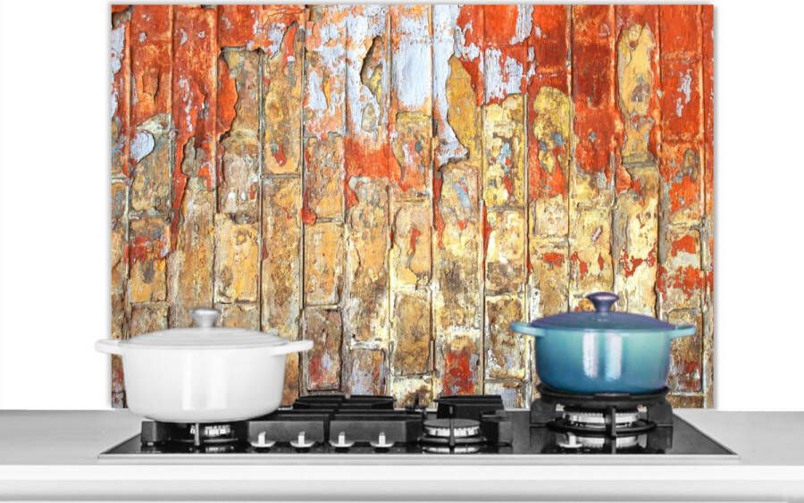 KitchenYeah Spatscherm Verf Baksteen Muur Spatwand keuken Koken 100x65 cm