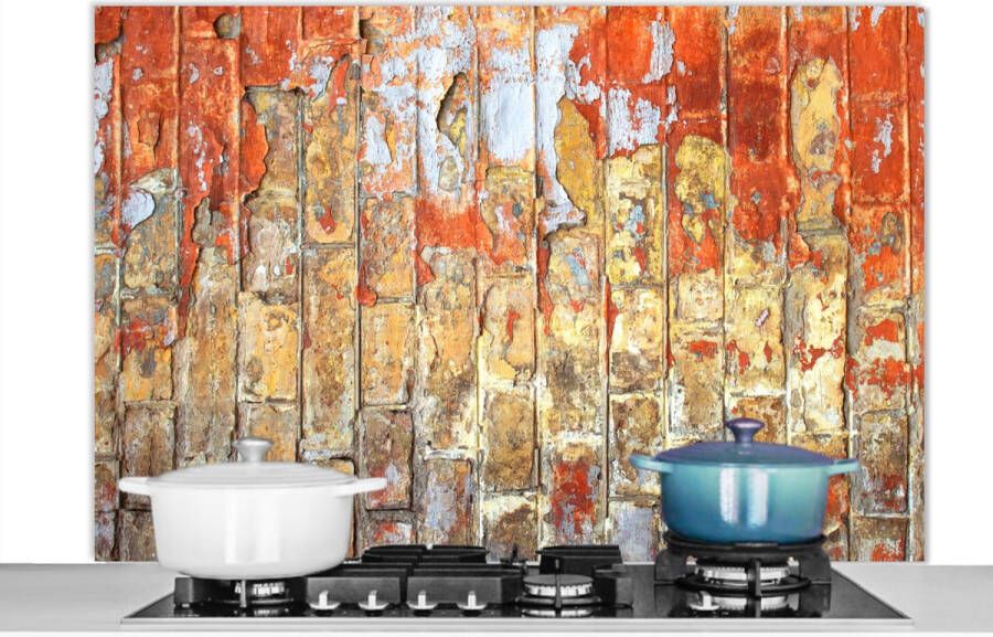 KitchenYeah Spatscherm Verf Baksteen Muur Spatwand keuken Koken 120x80 cm