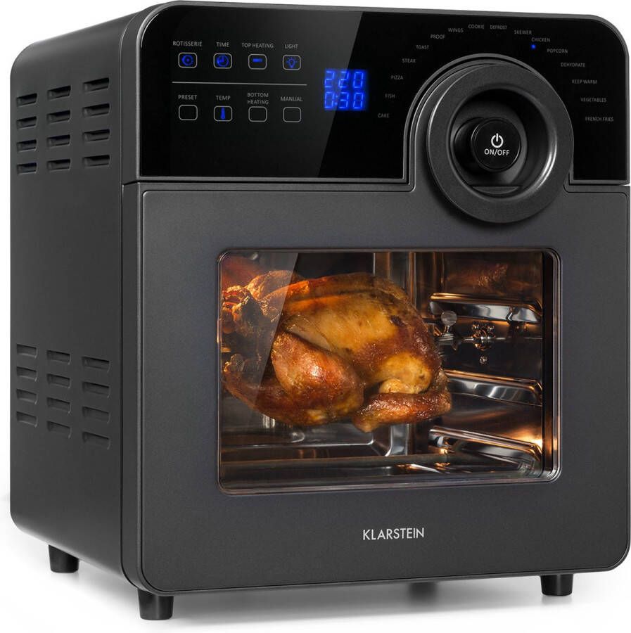 Klarstein AeroVital Cube Chef heteluchtfriteuse 1700 W 14 liter 16 programma's boven- en onderwarmte