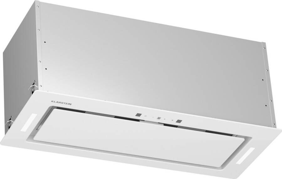 Klarstein Afzuigkap Afzuig- - recirculatiekap Afzuigkap Met Filter LED-Verlichting & Touch bedieningspaneel Stille Afzuigkap Met 466 M³ U luchtstroom Efficiënte Roestvrijstalen Afzuigkap Wit