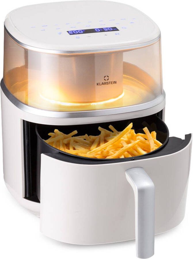 Klarstein Heißluftfriteuse XL Air Fryer zum Frittieren Friteuse met Dampffunktion Temperaturwahl en 16 Programme Airfryer zum Luftfritieren Heißluftfriteuse zonder Öl 1500 W 7 5 Liter – geschikt voor thuisfitness en sportschoolgebruik duurzame - Foto 1