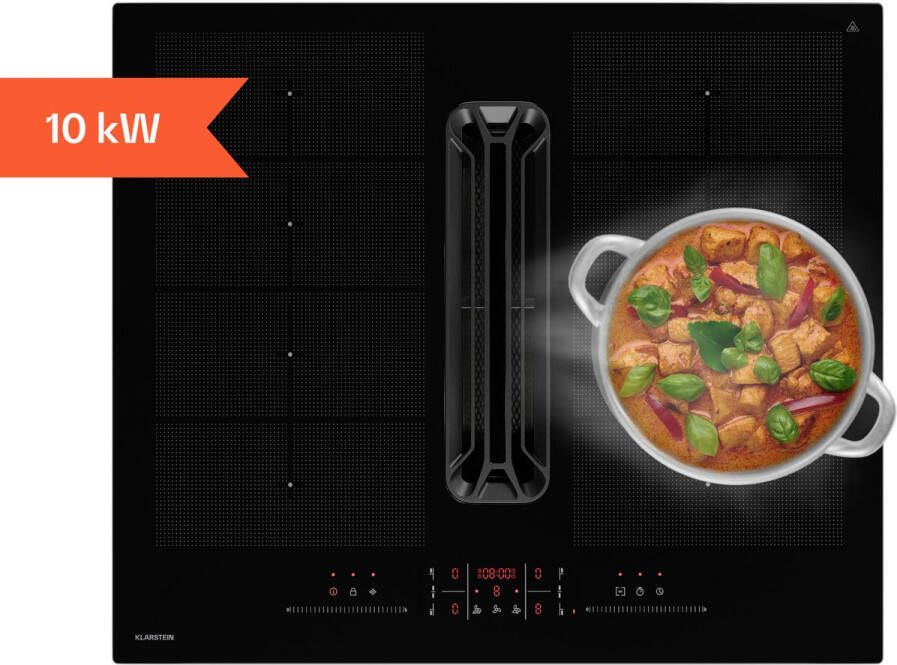 Klarstein AirJet FlexPro Down Air System kookplaat + afzuigkap zwart - Foto 2