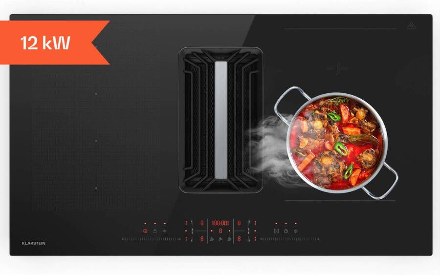 Klarstein AirJet Hybrid Down Air System Inductiekookplaat + afzuigkap - Foto 2