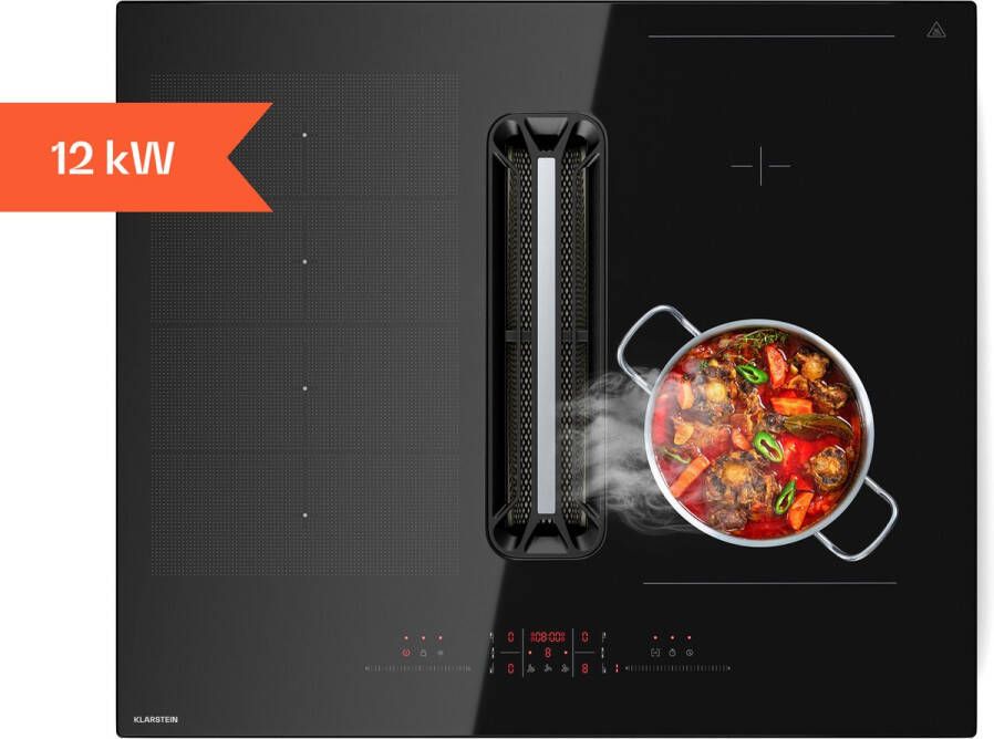 Klarstein AirJet Hybrid Down Air System Inductiekookplaat + afzuigkap - Foto 2