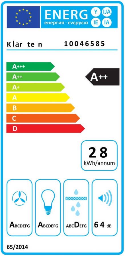 Klarstein Alina Afzuigkap 60cm Keukenafzuigkap 520 m³ h Luchtstroom A++ Energie-efficiëntie LED-verlichting Stil 52 dB Touch Control Afzuig- & Recirculatiestand Zwart - Foto 2