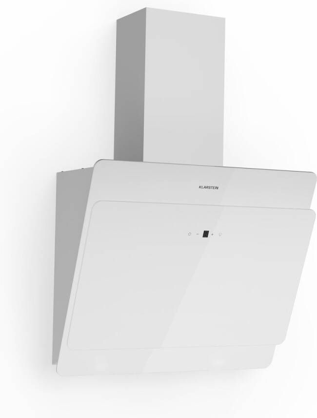 Klarstein Aurica 60 Afzuigkap 60 Cm Breed 600 M³ H LED-Verlichting Touch Screen Glas Wit