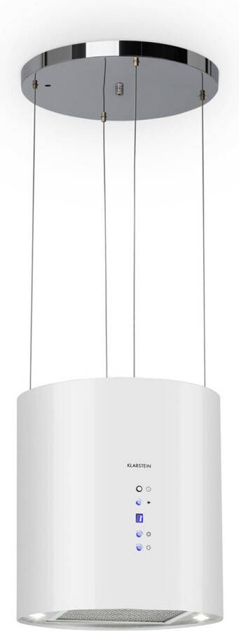 Klarstein Barett Afzuigkap Eilandschouw Eiland Afzuigkap 190 W Recirculatiesysteem Met 3 Standen Recirculatievermogen: 558 M³ H LED-Verlichting Fornuisverlichting: 2 X 1 W Wit