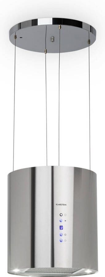 Klarstein Barett Afzuigkap Eilandschouw Eiland Afzuigkap 190 W Recirculatiesysteem Met 3 Standen Recirculatievermogen: 558 M³ H LED-Verlichting Fornuisverlichting: 2 X 1 W Zilver - Foto 2