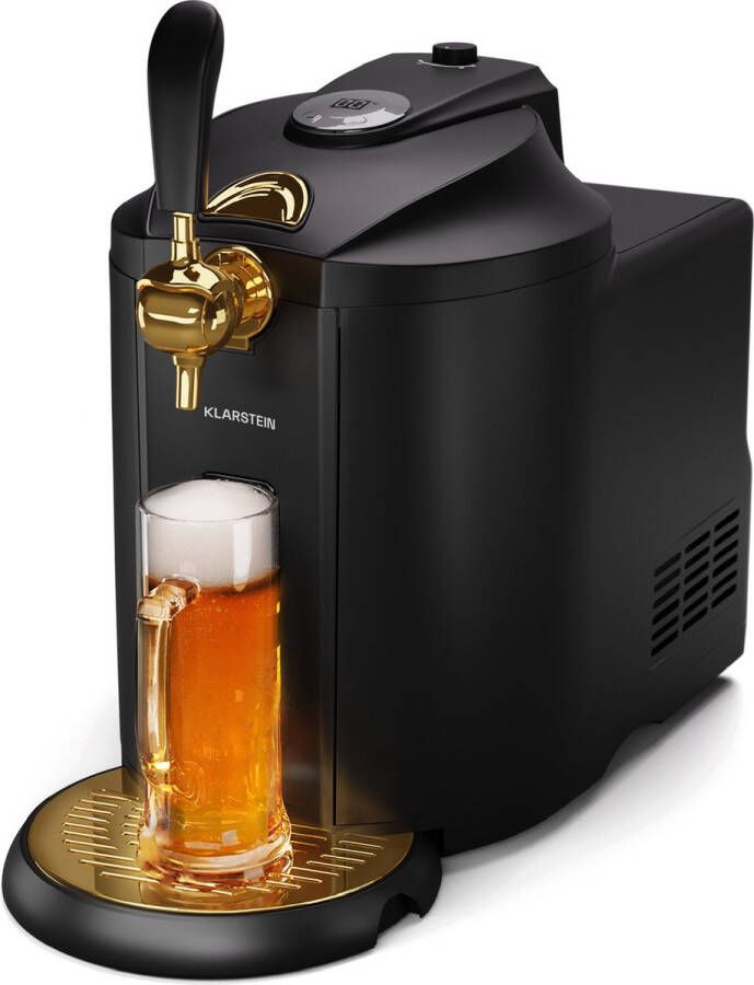 Klarstein Beerkules Thuistap 5 Liter Gekoeld met 6 temperatuursstanden LED Display Zwart