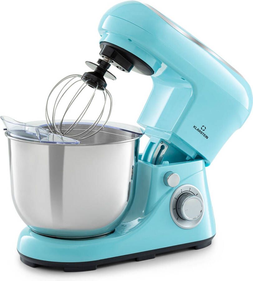 Klarstein Bella Pico 2G Keukenmachine 1300W 1 6PS 6 Standen 5 Liter Roestvrijstalen Kom Planetair Mixsysteem Stijvol Roeren Kneden of Kloppen Krachtig En Compact Aluminium Gegoten Kneedhaak Meerdere Kleuren Beschikbaar Blauw