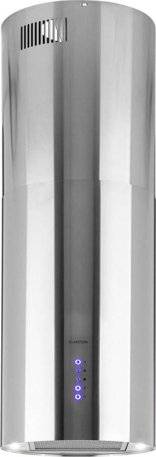 Klarstein Beretta Eilandafzuigkap Ø49 5cm Afvoer Circulatie 650M³ H LED-Verlichting RVS Zilver - Foto 2