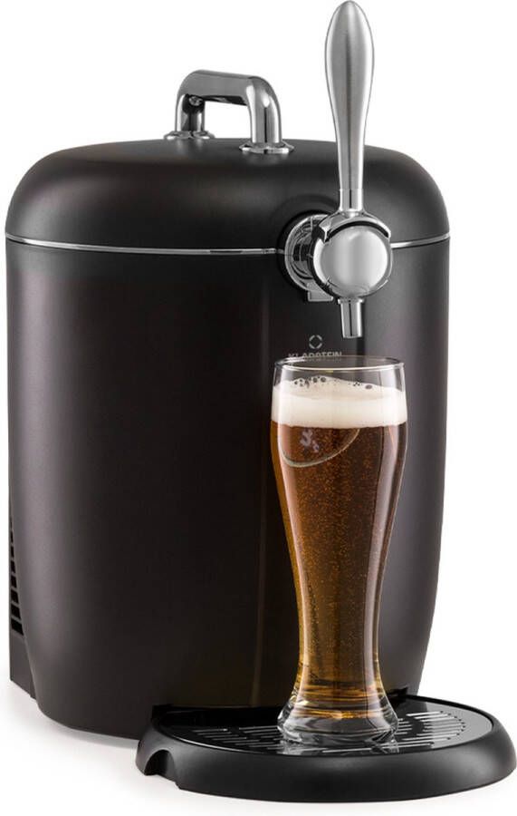 Klarstein Bierdispenser met koeling 6 Liter 65 W 3-12 °C LED en niveau-indicator Zwart