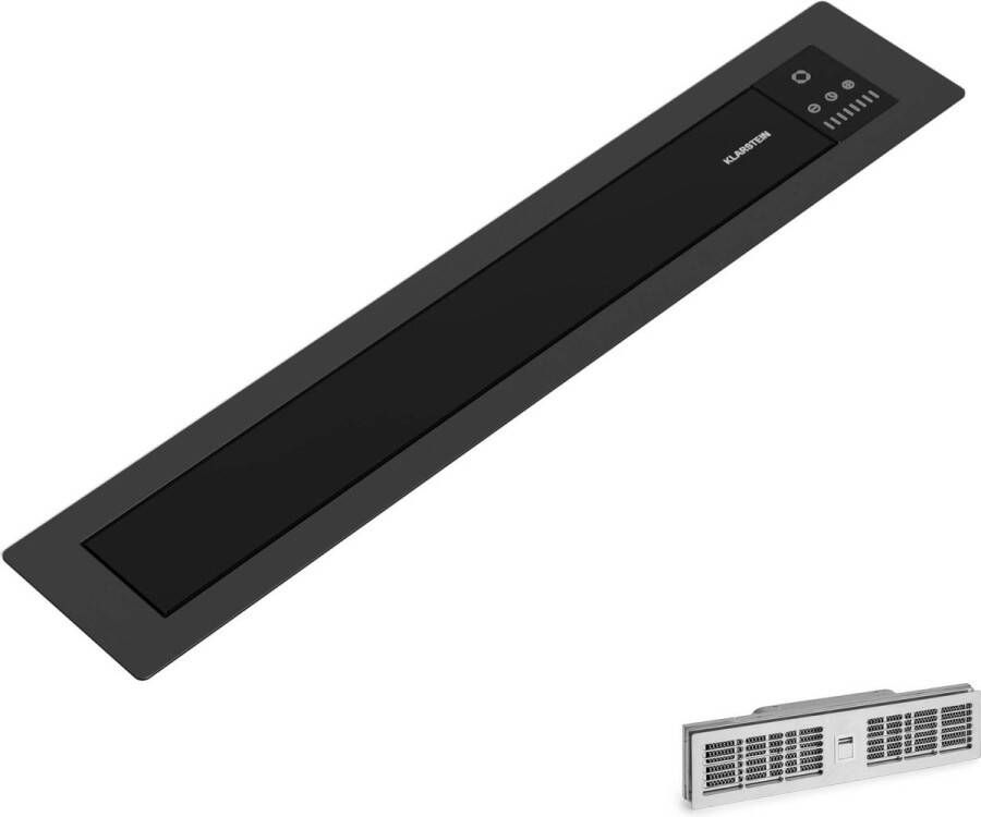 Klarstein Brisa Afzuigkap 60 cm A+ 710 M³ H Geluidsarm 42-66 dB Touch controlv- LED-verlichting Recirculatiestand mogelijk Roestvrij staal - Foto 1