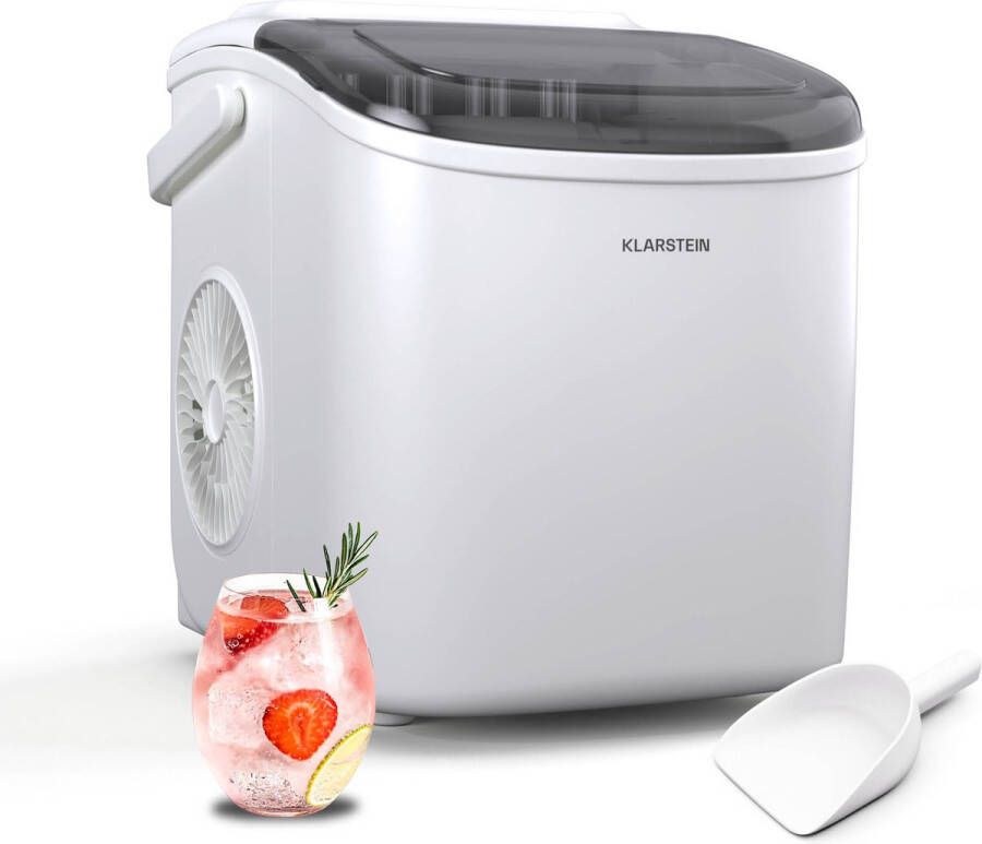 Klarstein Caldwell Ijsblokjesmachine 12 kg per 24 uur Display Wit