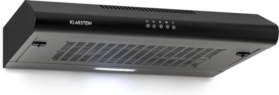Klarstein Capannina Unterbauhaube Dunstabzugshaube Abluft Umluft Breite: 60 cm max. Abluftleistung: 166 m h EEC C 3 Lftungsstufen Edelstahl LED Kochfeldbeleuchtung schwarz – geschikt voor thuisfitness en sportschoolgebruik duurzame construc