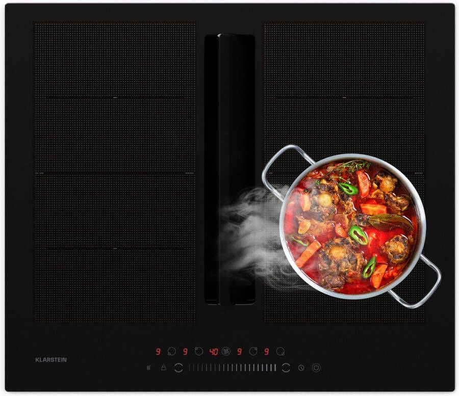 Klarstein Chef-Fusion Down Air System Inductiekookplaat + Downair Afzuigkap Zwart