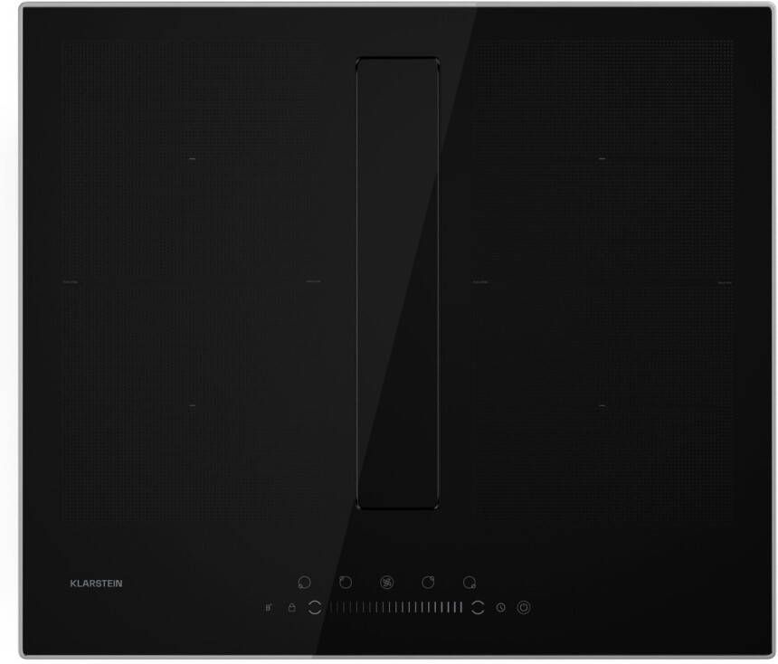 Klarstein Chef-Fusion Prime Down Air System Kookplaat + Afzuigkap 60 cm Zwart