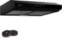 Klarstein Contempo Neo afzuigkap voor onderbouw 60 cm 175 m³ h LED RVS Acryl Zwart - Thumbnail 1