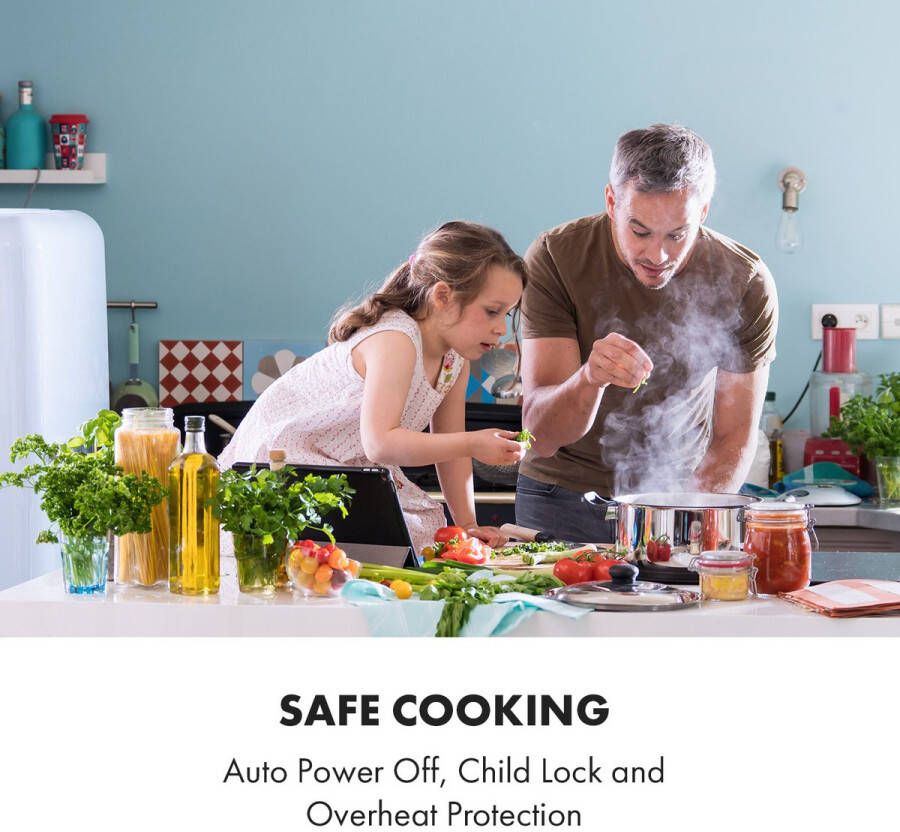 Klarstein Delicatessa 60 inbouw inductiekookplaat 4 zones 7000W glaskeramiek - Foto 3